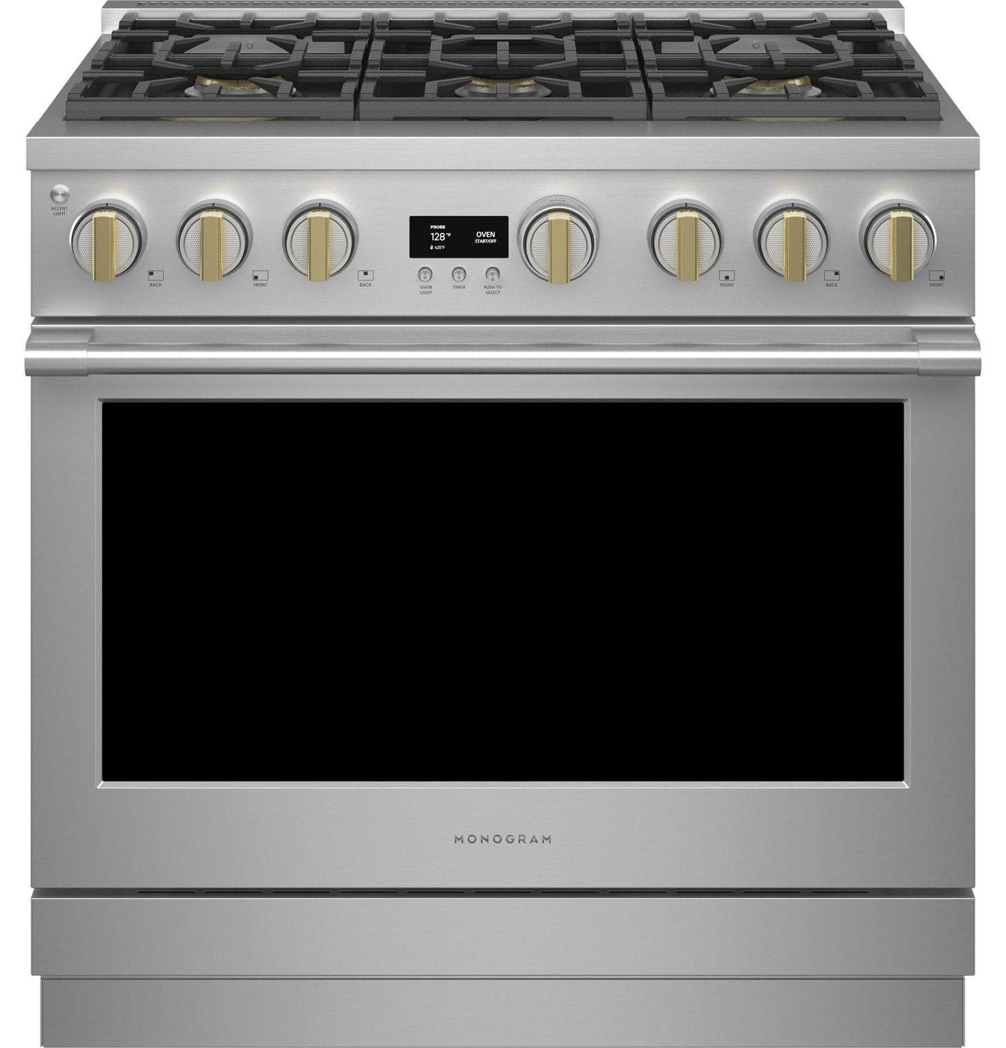 MONOGRAM Monogram 36" Dual-Fuel Professional Range with 6 Burners in Stainless Steel - ZDP366NTSS