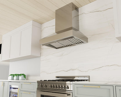 XO APPLIANCE XOVV236SC 36in Pro Wall Chimney Hood in Stainless Steel Straight Lip 600/395 CFM in Stainless Steel - XOVV236SC