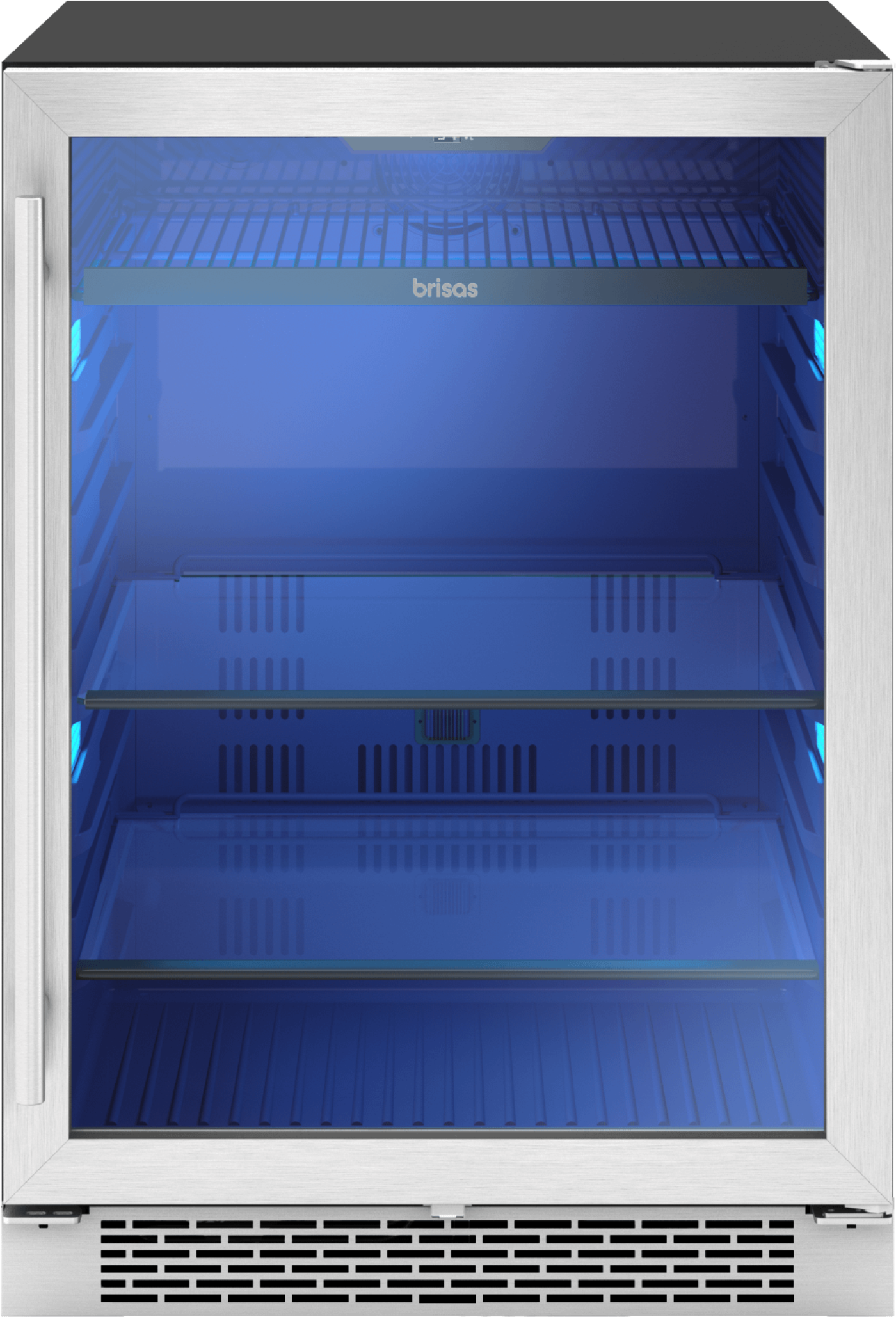 ZEPHYR Brisas 24 in. 8-Bottle and 112-Can Single Zone Beverage Cooler in Stainless Steel - BBV24C01AG