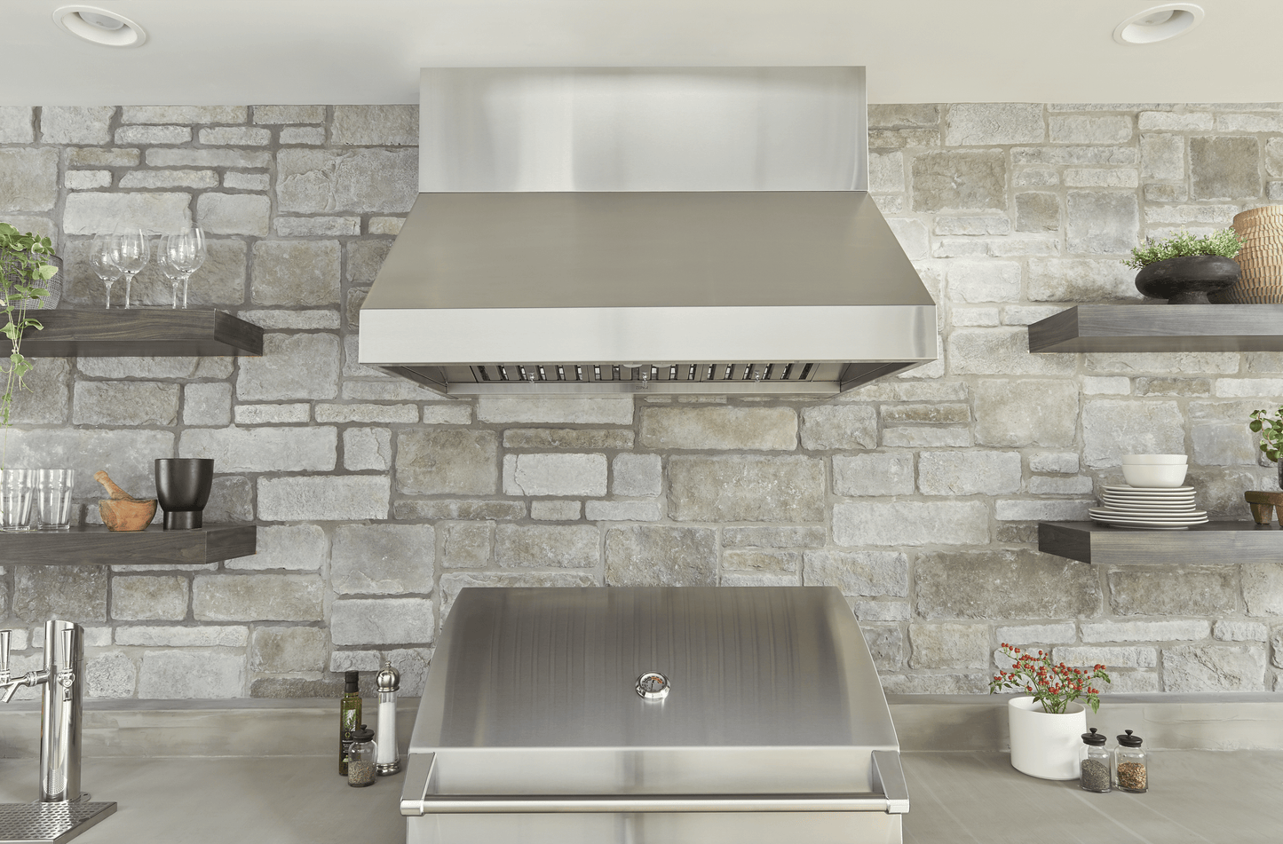ZEPHYR Cypress Wall Outdoor, 54in, LED, SS, 1200 CFM in Stainless Steel - AK7854CS