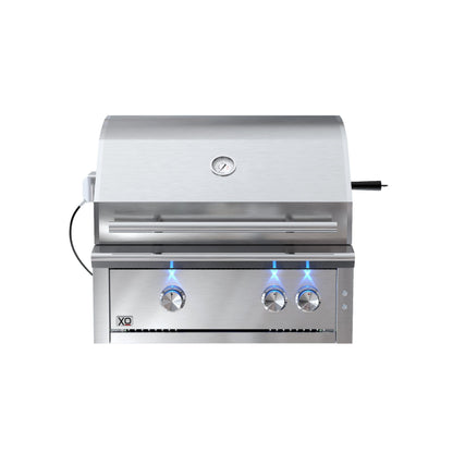 XO APPLIANCE XOGRILL30N 30" Grill 2 Burner with Rotiss Burner NG in Stainless Steel - XOGRILL30N