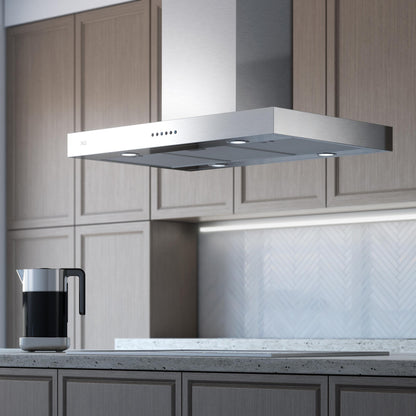 XO APPLIANCE XORI42SC 42" CCC 600/395 CFM Italian Made Island Range Hood in Stainless Steel  - XORI42SC