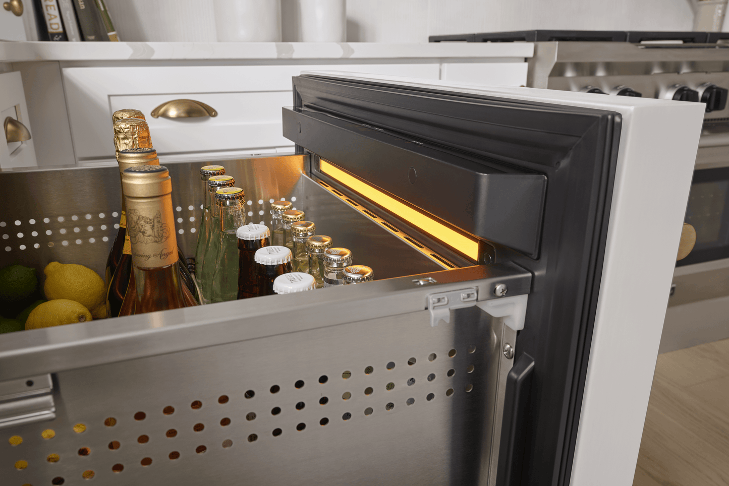 ZEPHYR Presrv Refrigerator Drawers, 24in Compact, Panel Ready, 2 Zone Custom Panel Ready - PRRD24C2AP