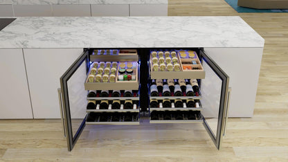 XO APPLIANCE XOU24WWGSR Wine and Weed 24" in Stainless Steel Glass, Right Hinge in Stainless Steel - XOU24WWGSR