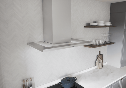 ZEPHYR Modena, Wall, 30in, SS+Glass, LED, ACT in Stainless Steel - ZMOE30BS