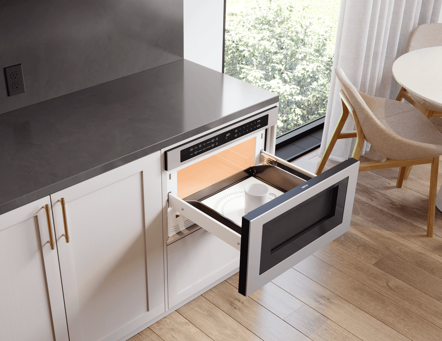ZEPHYR Microwave Drawer, 30in, Built-In, SS, 1.2 cu. ft. in Stainless Steel - MWD3001AS