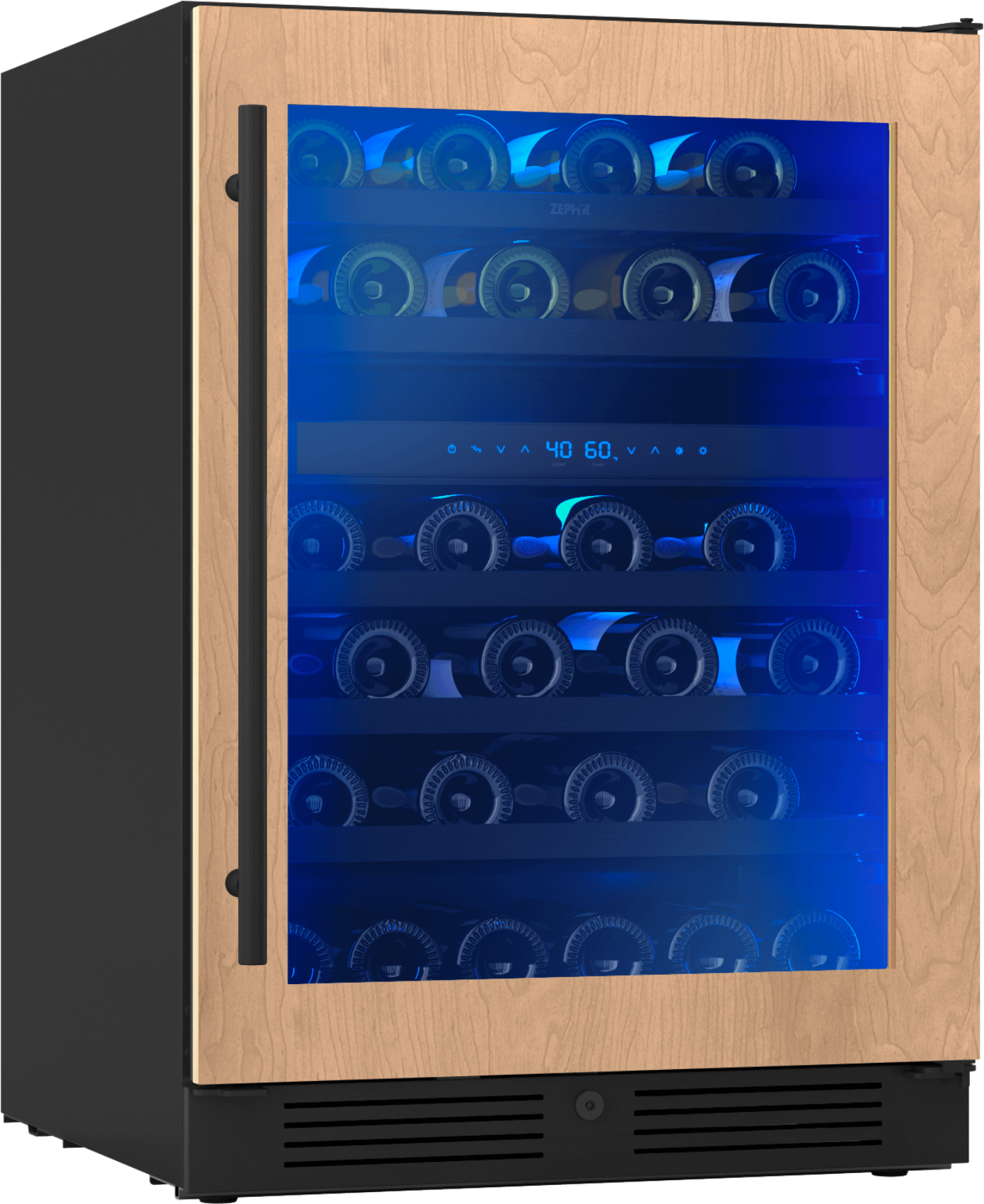 ZEPHYR Presrv Wine Cooler, 24in UC, Panel Ready+Gls, 2Z Custom Panel Ready - PRW24C02CPG