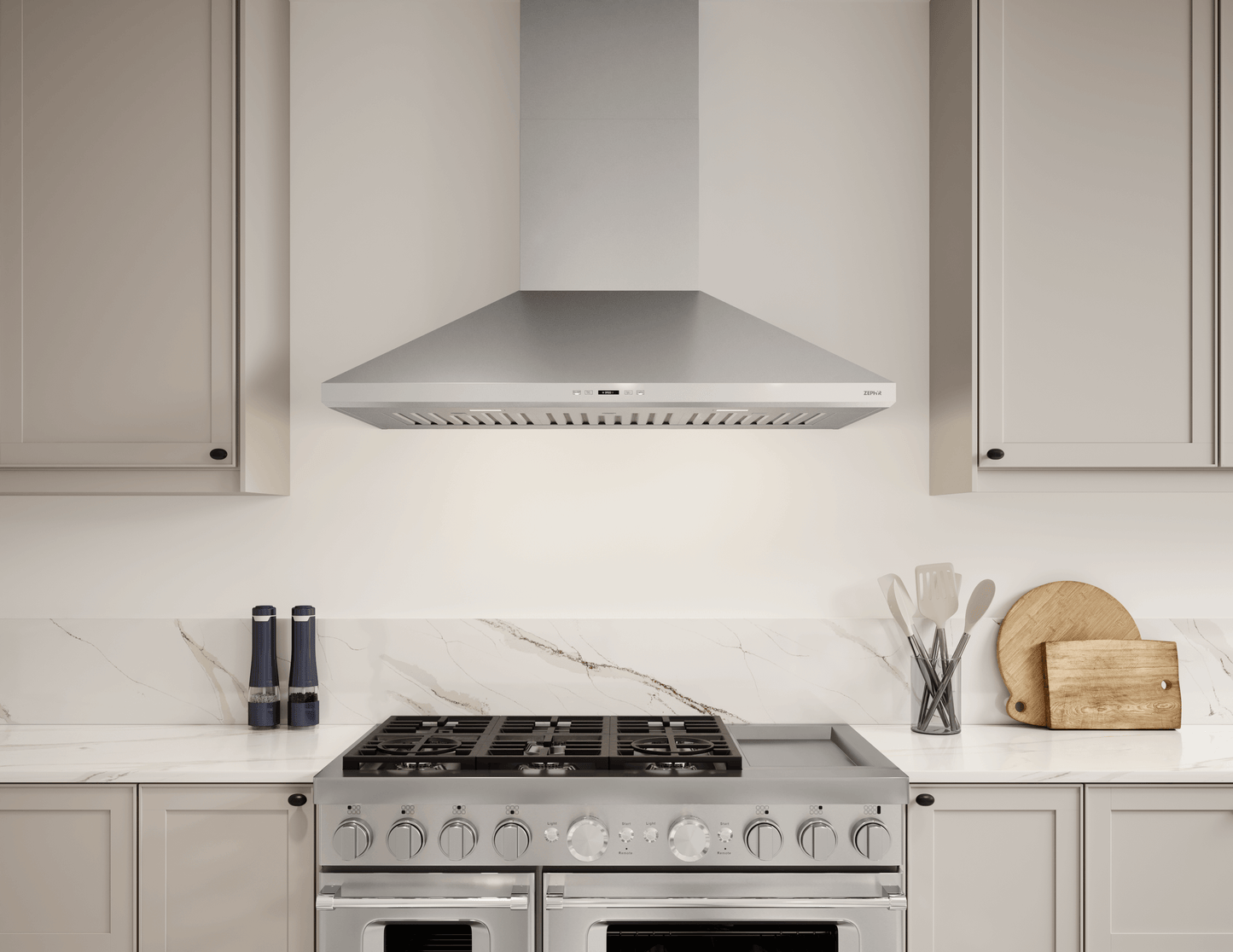 ZEPHYR Siena Pro, Wall, 48", SS, LED, ACT in Stainless Steel - ZSPE48DS