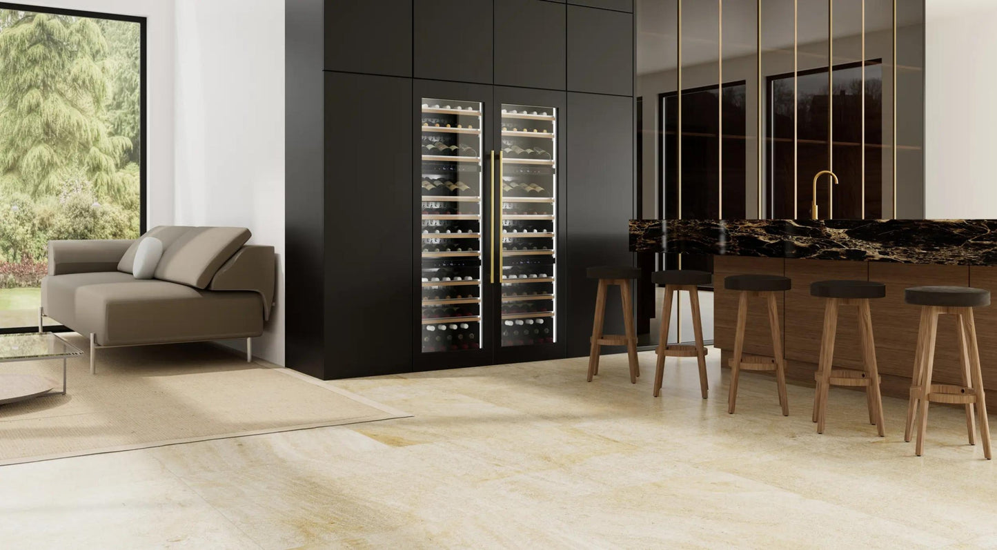 XO APPLIANCE XOU2470WTZGO Tall Triple Zone Wine Cooler, Panel Ready Glass Custom Panel Ready - XOU2470WTZGO