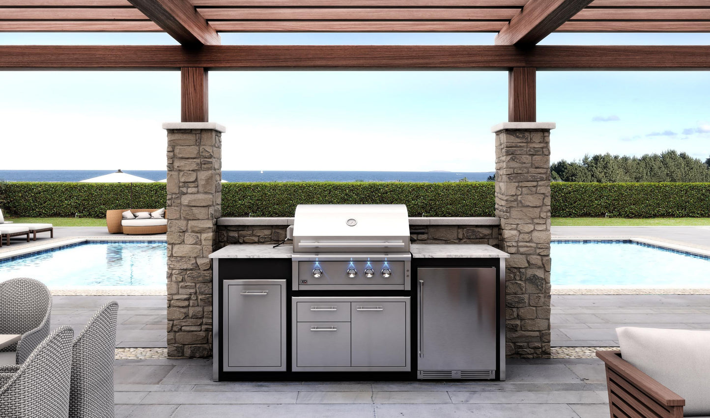 XO APPLIANCE XOGRILL30N 30" Grill 2 Burner with Rotiss Burner NG in Stainless Steel - XOGRILL30N