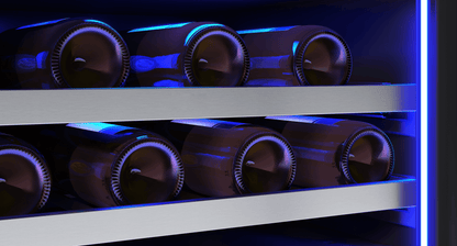 ZEPHYR Presrv Wine Cooler, 24in UC, SS+Gls, Rvs Door, 1Z in Stainless Steel - PRW24C01CG