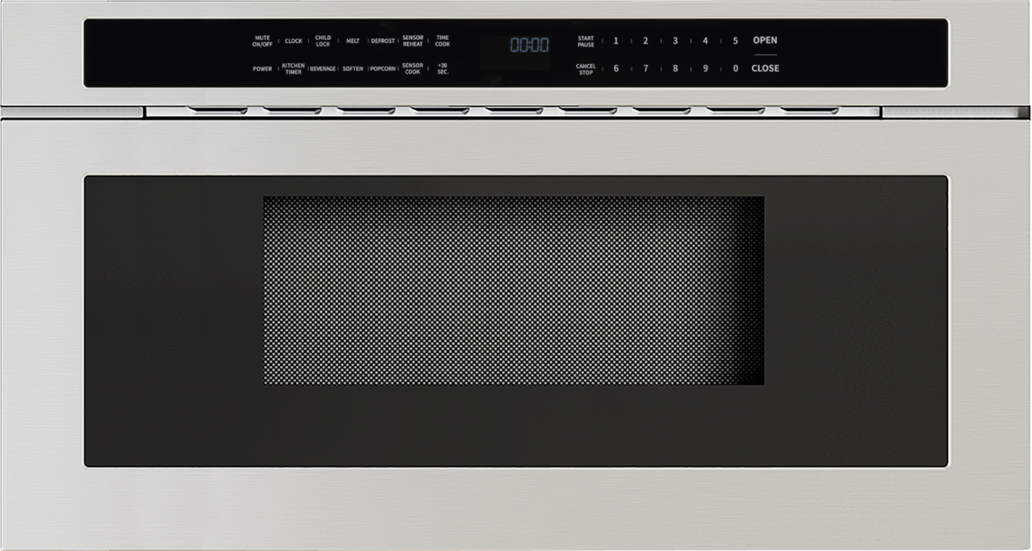 ZEPHYR Microwave Drawer, 30in, Built-In, SS, 1.2 cu. ft. in Stainless Steel - MWD3001AS