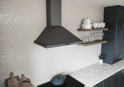 ZEPHYR Ombra, Wall, 30", Black SS, 600 CFM Black in Stainless Steel - ZOME30BBS