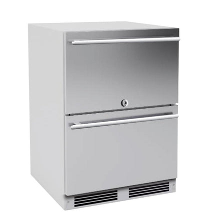 XO APPLIANCE XOU24ORDS 24" Outdoor Refrigerated Drawers Solid in Stainless Steel - XOU24ORDS