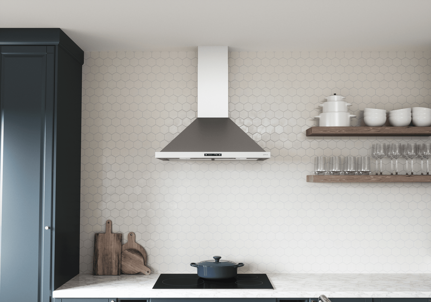 ZEPHYR Ombra, Wall, 30", SS, 600 CFM in Stainless Steel - ZOME30BS