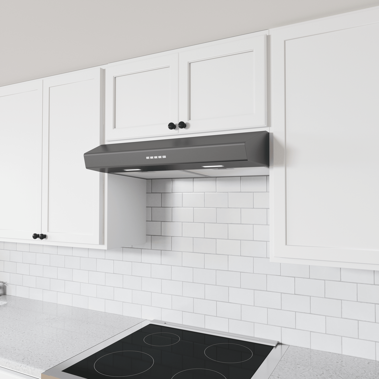 ZEPHYR Breeze II, Under Cabinet, 30", Black SS, LED Stainless - AK1200CBS