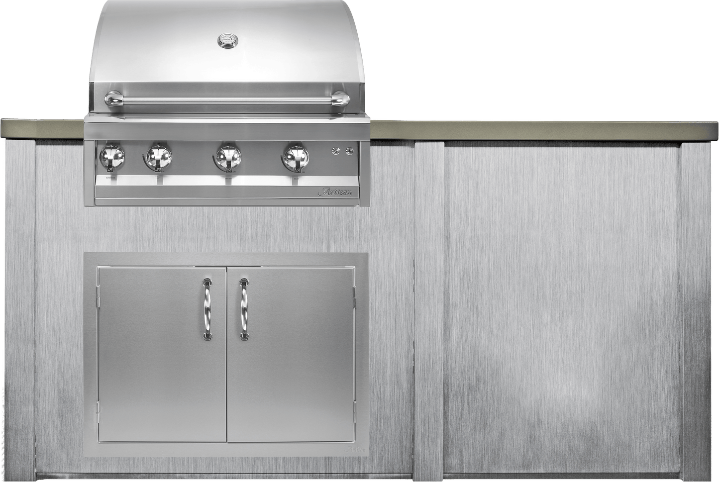 Haven 72" Artisan Outdoor Kitchen Island w/ Plain Panel - HART72PAN