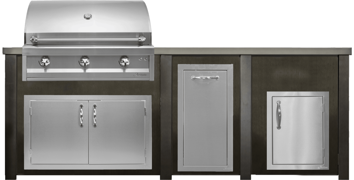 Haven 96" Artisan Outdoor Kitchen Island  w/ 17" Door - HART96DOOR
