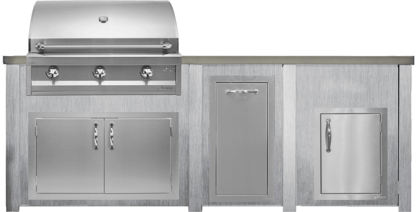 Haven 96" Artisan Outdoor Kitchen Island  w/ 17" Door - HART96DOOR