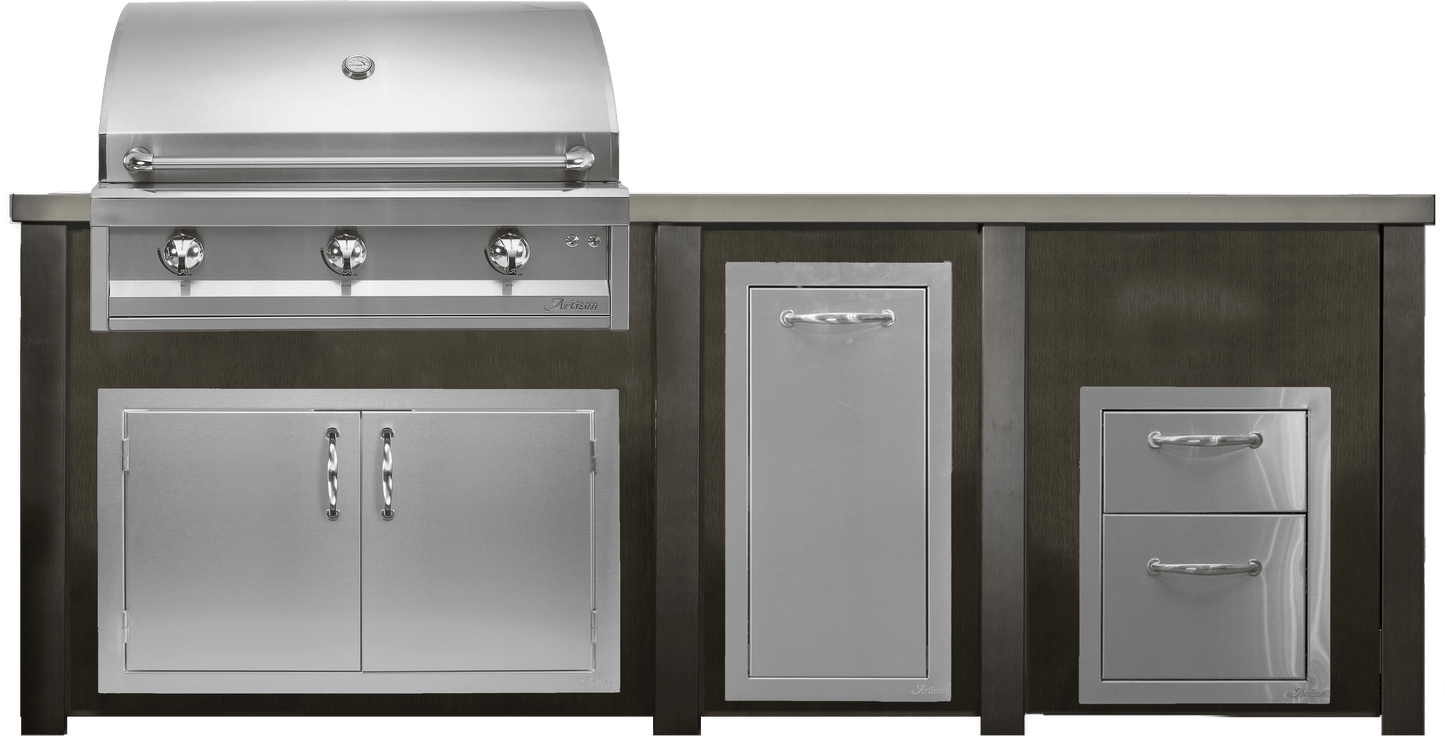 Haven 96" Artisan Outdoor Kitchen Island  w/ 17" Drawer  - HART96DRAW