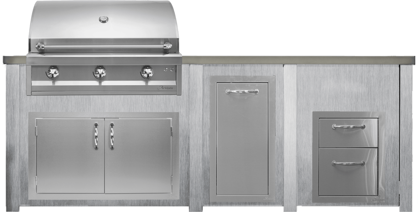 Haven 96" Artisan Outdoor Kitchen Island  w/ 17" Drawer  - HART96DRAW