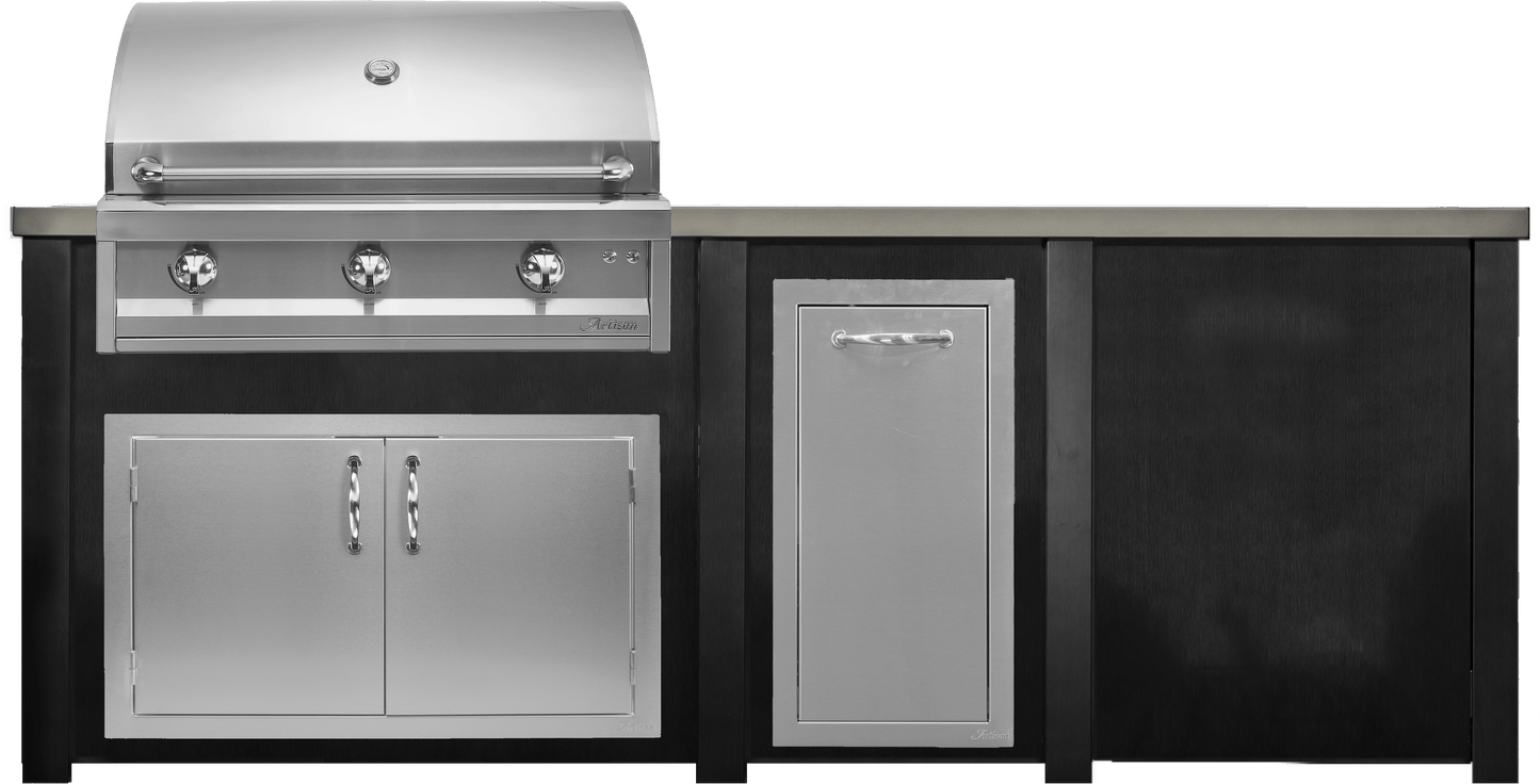Haven 96" Artisan Outdoor Kitchen Island w/ Plain Panel - HART96PAN