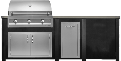 Haven 96" Artisan Outdoor Kitchen Island w/ Plain Panel - HART96PAN