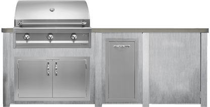 Haven 96" Artisan Outdoor Kitchen Island w/ Plain Panel - HART96PAN