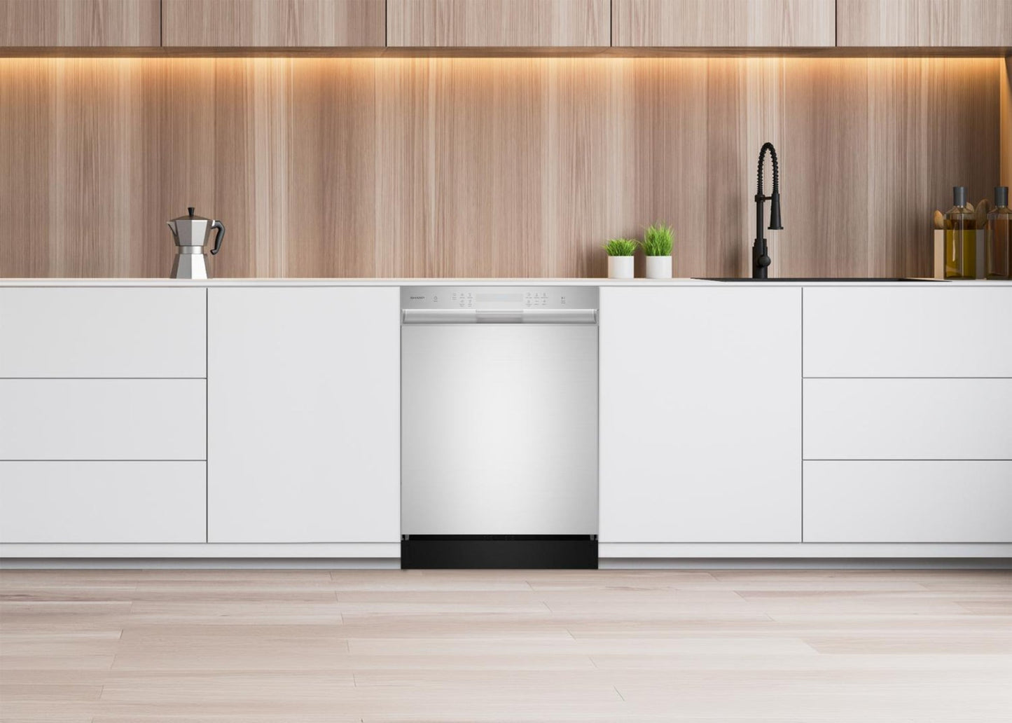 SHARP Sharp 24 in. in Stainless Steel Hybrid 52dB Dishwasher - SDW6504MS