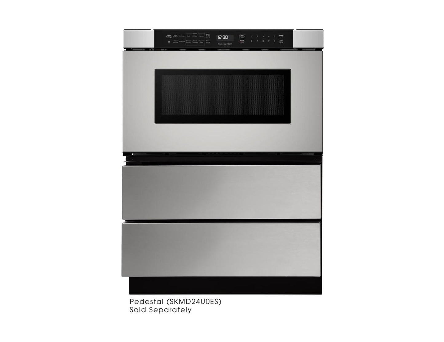 Asko SHARP 24 in. 1.2 cu. ft. Built-In in Stainless Steel Microwave Drawer Oven - SMD2440JS