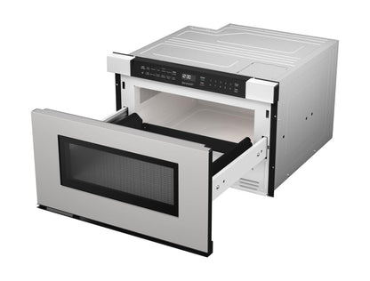 SHARP 24 in. 1.2 cu. ft. Built-In in Stainless Steel Microwave Drawer Oven - SMD2440JS-CLR