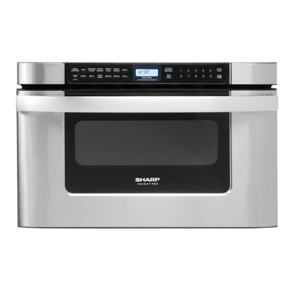 SHARP 24 in. 1.2 cu. ft. 950W Sharp Easy Open in Stainless Steel Microwave Drawer - KB6524PSY