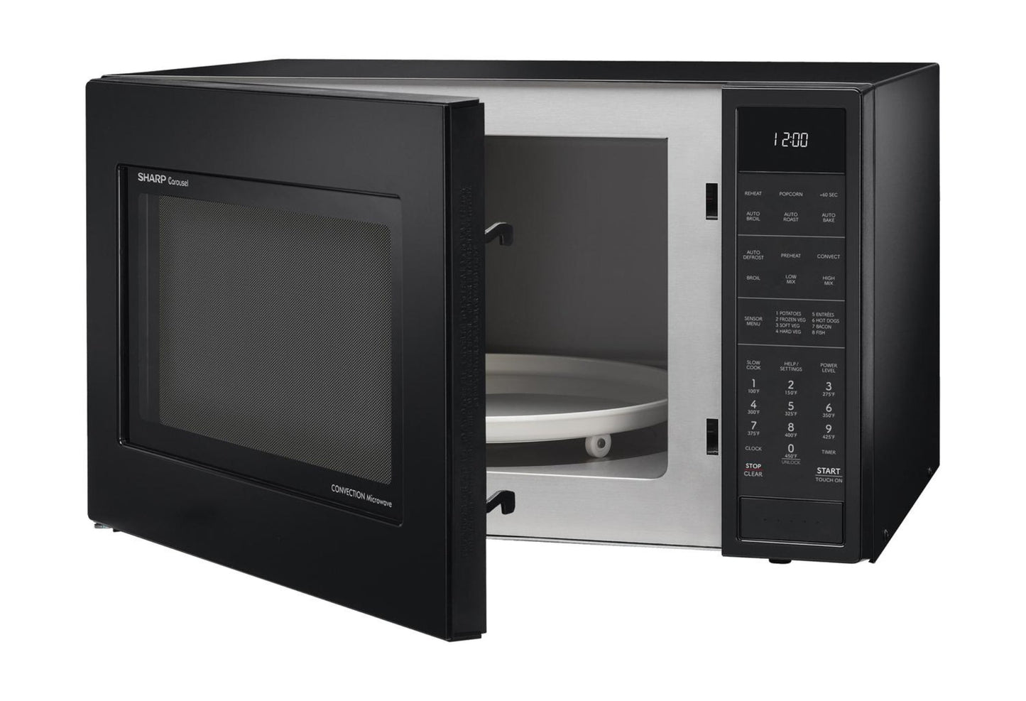 SHARP Sharp 1.5 cu. ft. 900W Black Convection Countertop Microwave Oven - SMC1585KB