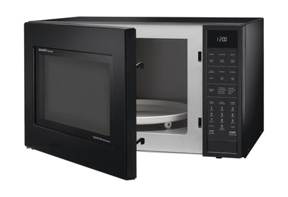 SHARP Sharp 1.5 cu. ft. 900W Black Convection Countertop Microwave Oven - SMC1585KB