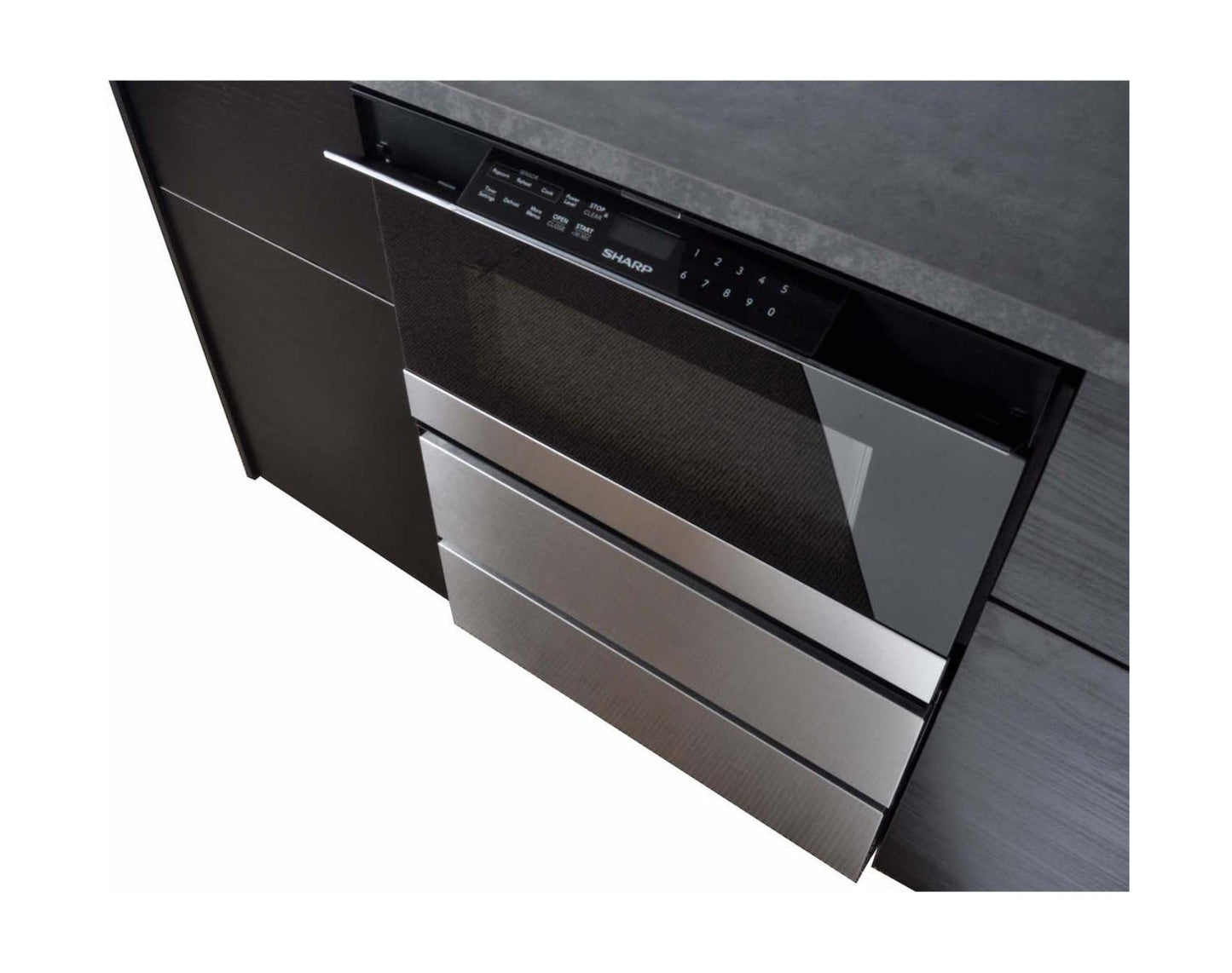 SHARP 24 in. Under the Counter Microwave Drawer Oven Pedestal - SKMD24U0ES