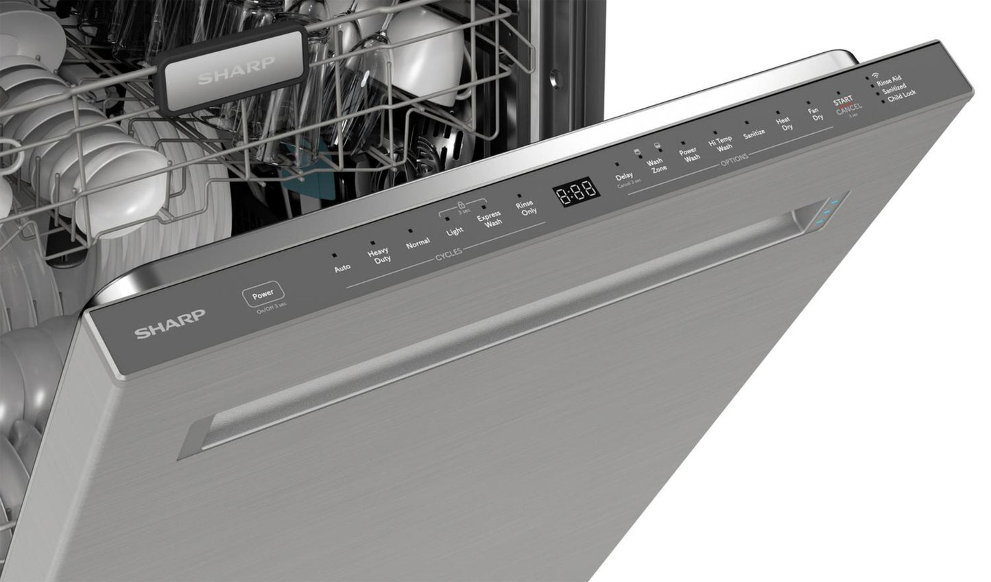 Asko SHARP 24 in. Slide-In Smart 45 dB Dishwasher - SDW6767HS