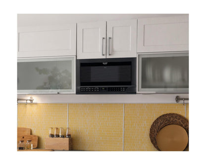 SHARP 1.5 cu. ft. 1100W Black Sharp Over-the-Counter Carousel Microwave Oven - R1210TY
