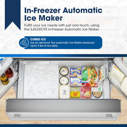 SHARP Sharp French 4-Door Counter-Depth Refrigerator - SJG2351FS
