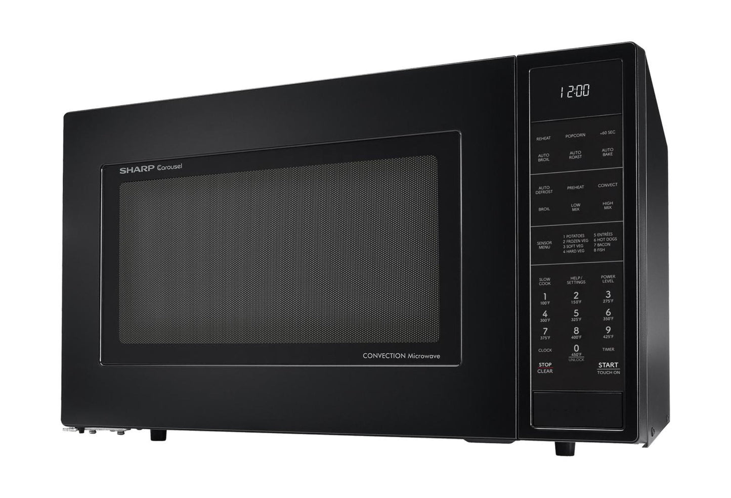SHARP Sharp 1.5 cu. ft. 900W Black Convection Countertop Microwave Oven - SMC1585KB