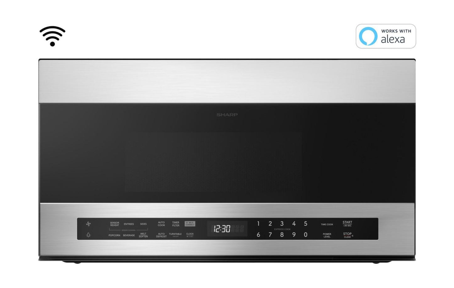 SHARP 1.7 cu. ft. Smart Over-the-Range Microwave Oven - SMO1759JS