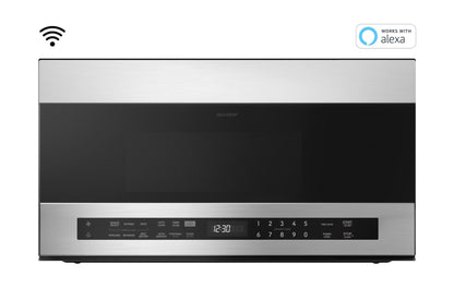 SHARP 1.7 cu. ft. Smart Over-the-Range Microwave Oven - SMO1759JS