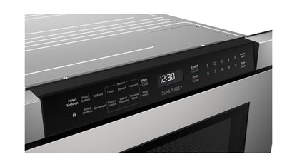 SHARP 24 in. 1.2 cu. ft. Built-In in Stainless Steel Microwave Drawer Oven - SMD2440JS-CLR