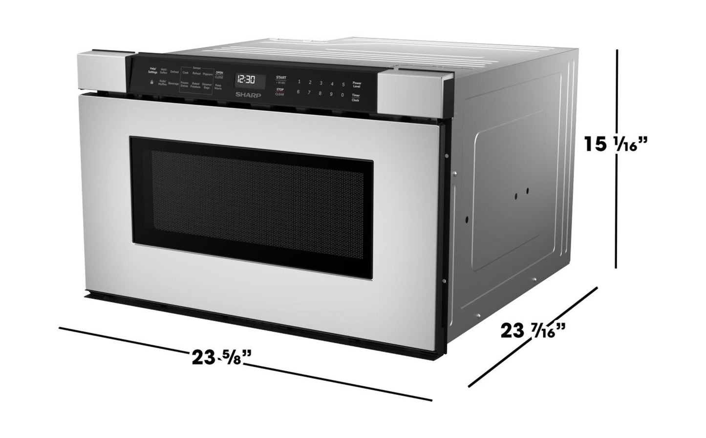 Asko SHARP 24 in. 1.2 cu. ft. Built-In in Stainless Steel Microwave Drawer Oven - SMD2440JS