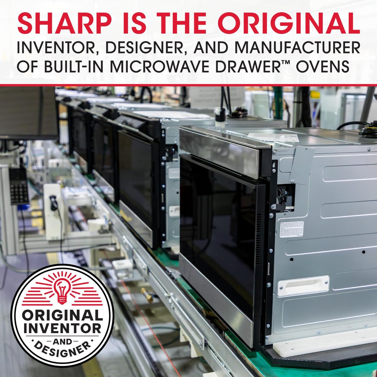 SHARP 24 in. 1.2 cu. ft. Built-In in Stainless Steel Microwave Drawer Oven - SMD2440JS-CLR