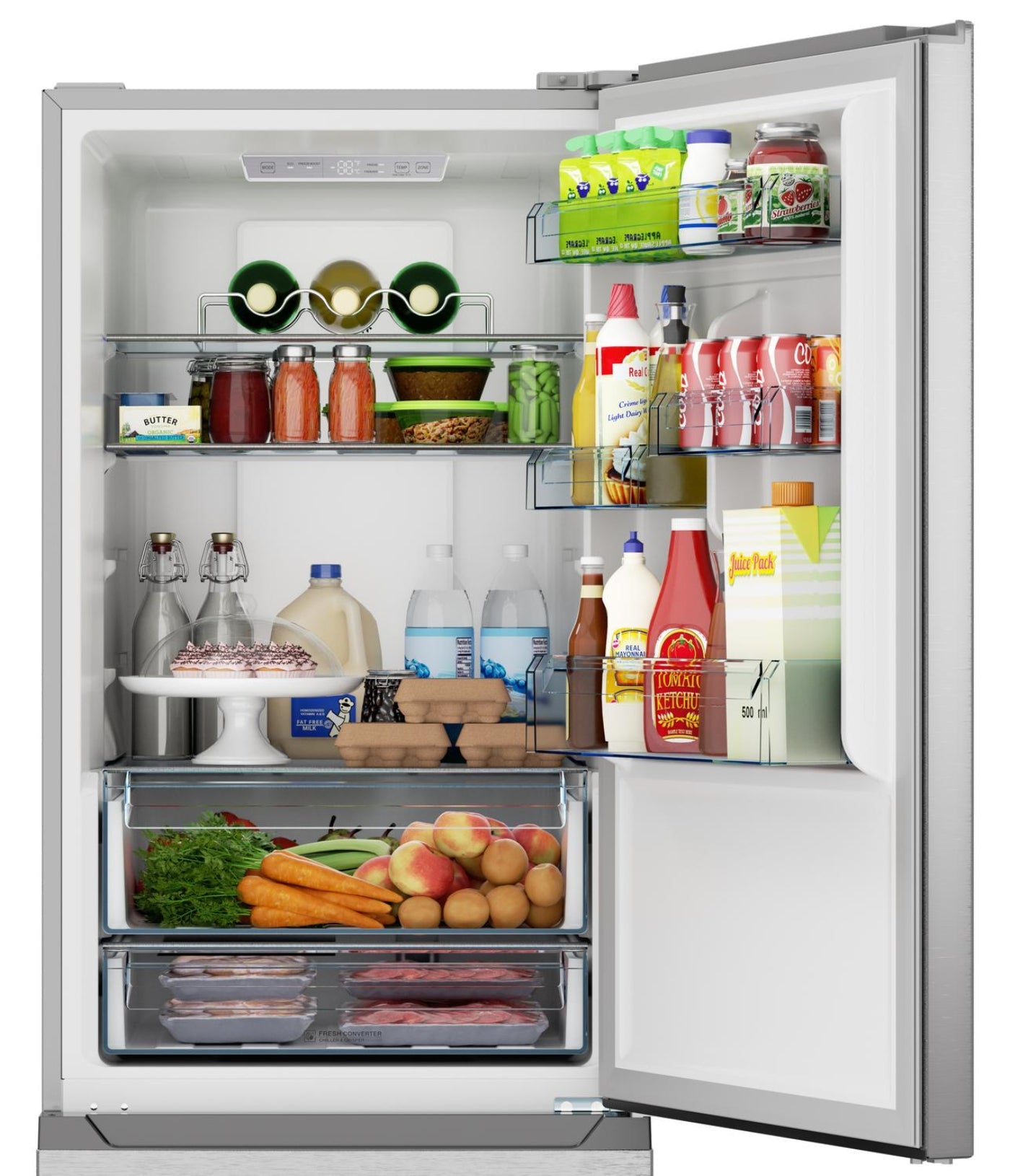 SHARP Sharp 24 in. Bottom-Freezer Counter-Depth Refrigerator - SJB1255GS