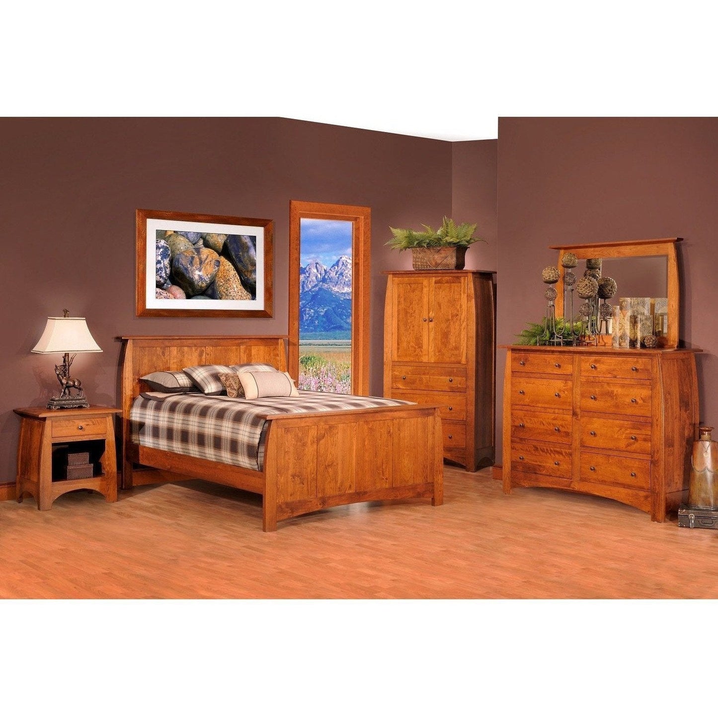 QW Amish Millcraft Bordeaux Panel Bed - MCB56QN