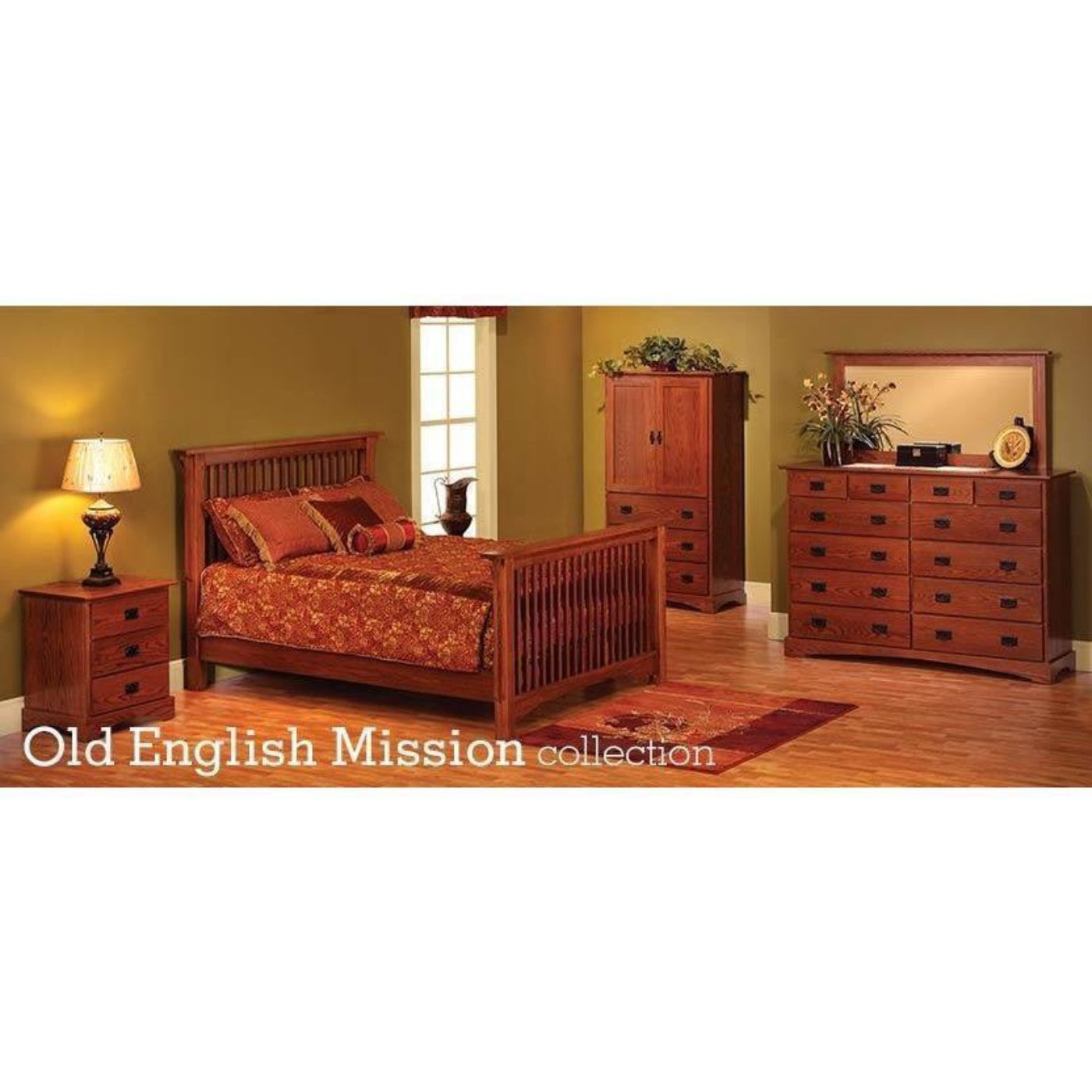 QW Amish Millcraft Old English 66" High Dresser w/ Optional Mirror - MF266DR