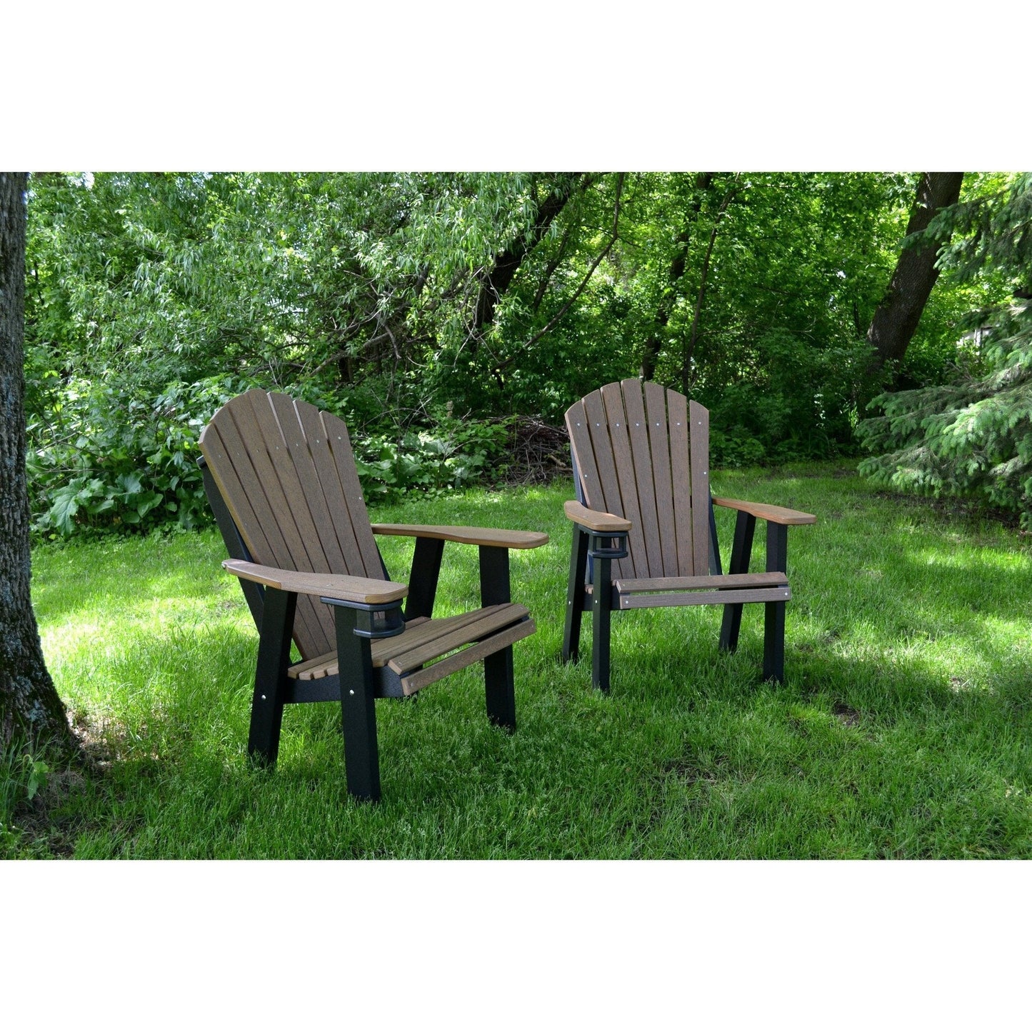 QW Amish Adirondack Chair - Wood Grain Poly - 121L-AHBC2400