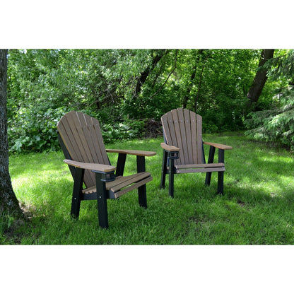 QW Amish Adirondack Chair - Wood Grain Poly - 121L-AHBC2400