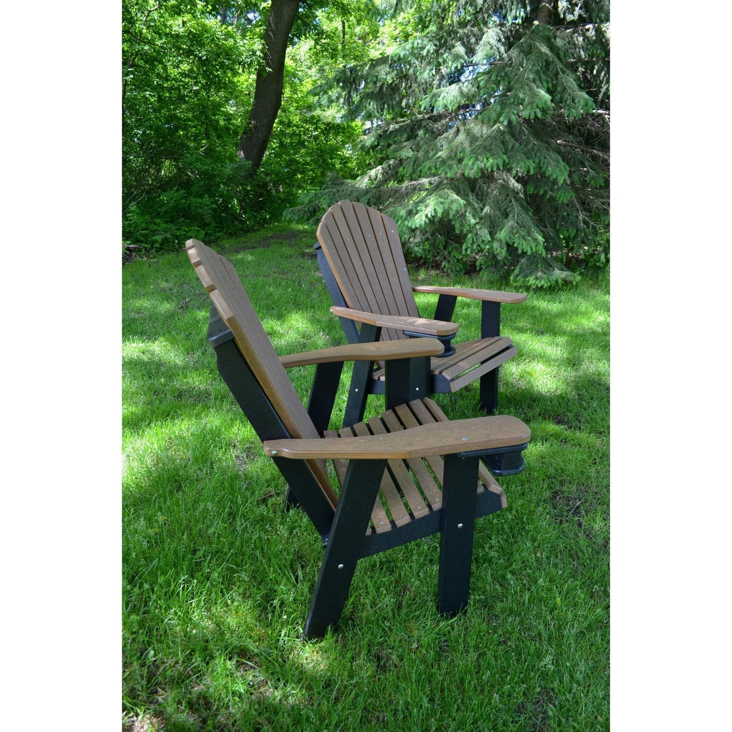 QW Amish Adirondack Chair - Wood Grain Poly - 121L-AHBC2400